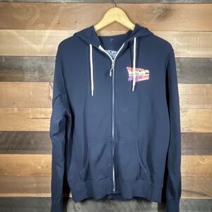 Back to the Future The Musical Zip Up Hoodie Mens Medium Movie Sci Fi DeLorean
